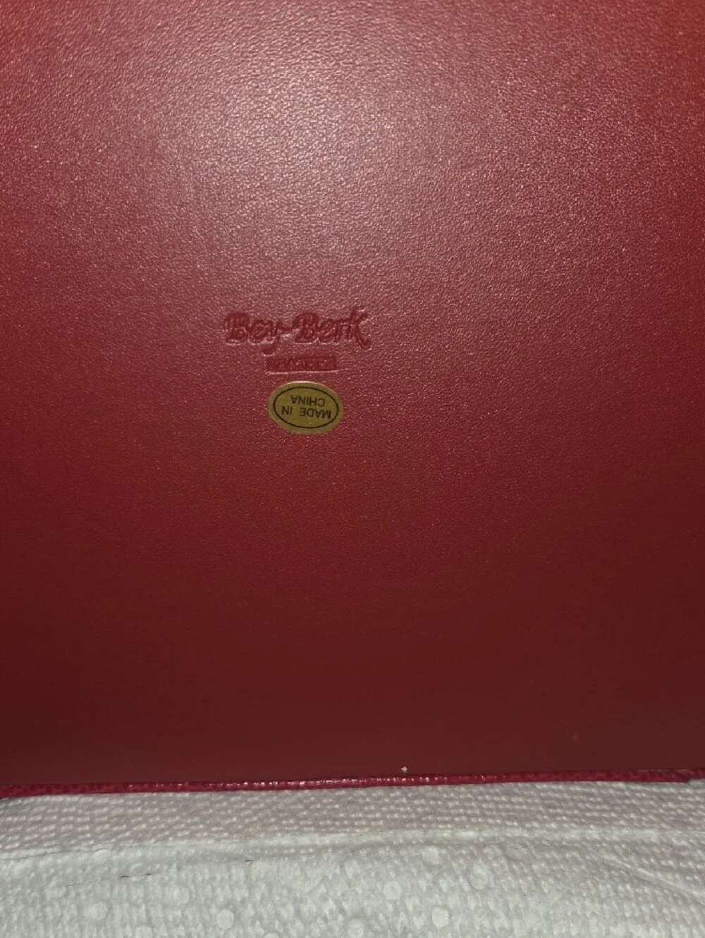 Bey-Berk Red Lizard Leather Jewelry Box